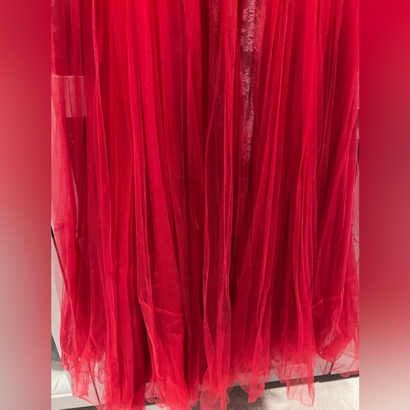 VALENTINO red draped tulle and lace gown IT40 🌹PRICE IS FIRM🌹 - Picture 16 of 16